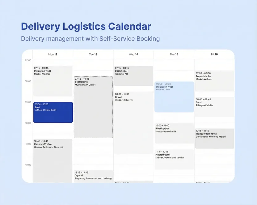 Delivery Calendar
